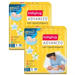 Babyhug Advanced Tape Style Diapers Small Size - 36 Pieces - (Pack of 2)-picture-12