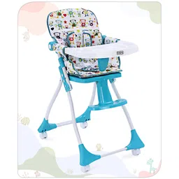 Babyhug Bloom High Chair with Foot Rest - Blue-picture-17