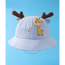 Babyhug Bucket Hat Giraffe Print - Blue-picture-17