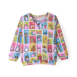 Babyhug Cotton Knit Full Sleeves Animals Printed Sweatshirt - Multicolour-picture-16
