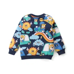 Babyhug Cotton Knit Full Sleeves Animals Printed  T-Shirt & Pants Set - Multicolor image 3