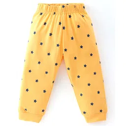 Babyhug Cotton Knit Full Sleeves Night Suit With Polar Bear Print - Navy Blue & Yellow image 4