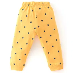 Babyhug Cotton Knit Full Sleeves Night Suit With Polar Bear Print - Navy Blue & Yellow image 5