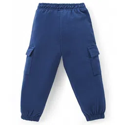 Babyhug Cotton Knit Full Sleeves T-Shirt & Lounge Pants Set With Street Art Print - Green & Blue image 5