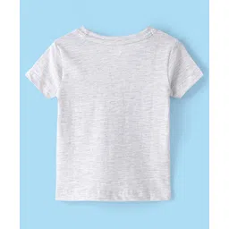 Babyhug Cotton Knit Full Sleeves Text Printed Shirt with Half Sleeves T-Shirt - Navy Blue image 4