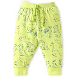 Babyhug Cotton KnitFull Length Dino Printed Lounge Pants Pack of 5 - Aqua Blue & Green image 5