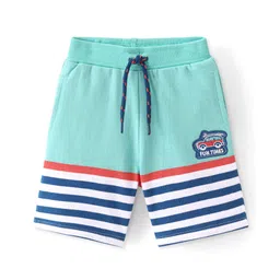 Babyhug Cotton Looper Knit Shorts Stripe Design - Multicolour-picture-13