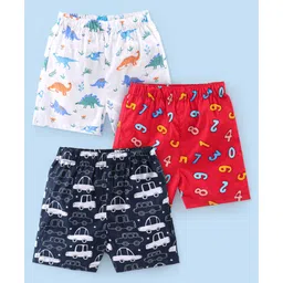 Babyhug Cotton Poplin Woven Boxer Car Print Pack of 3 - Multicolor-picture-20