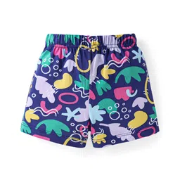 Babyhug Cotton Single Jersey Knit Mid Thigh Shorts With Floral & Polka Dot Print Pack of 3 - Pink Navy & Yellow image 3