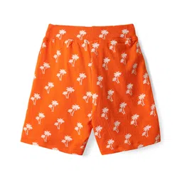 Babyhug Cotton Single Jersey Knit Shorts with Tropical Theme Print Pack of 3 - Yellow Orange & Blue image 3
