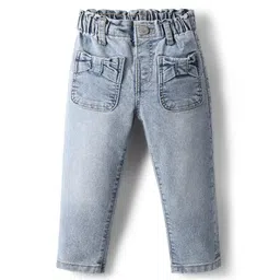 Babyhug Denim Full Length Washed Jeans With Stretch & Pockets - Light Blue-picture-30