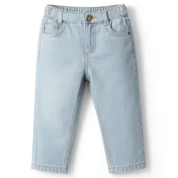 Babyhug Denim Jeans Full Length Washed Jeans With Stretch - Light Blue-picture-36