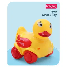 Babyhug Duck On Wheels- Yellow and Red-picture-28