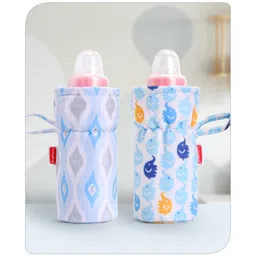 Babyhug Feeding Bottle Cover Elephant Print Pack of 2 Blue - Fits upto 330 ml Each-picture-21