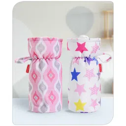 Babyhug Feeding Bottle Cover Star Print Pack of 2 Pink - Fits upto 330 ml Each-picture-36