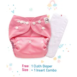Babyhug Free Size Reusable Cloth Diaper With Insert - Pink-picture-27