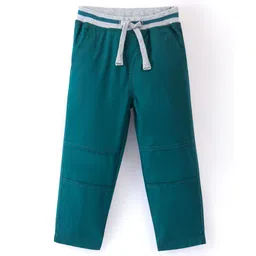 Babyhug Full Length Cotton Trousers Solid - Dark Green-picture-26