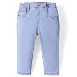 Babyhug Full Length Washed Denim Jeans with Stretch - Light Blue-picture-38