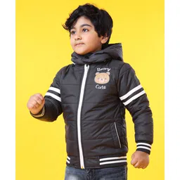 Babyhug Full Sleeves Hooded Jacket - Blue-picture-15