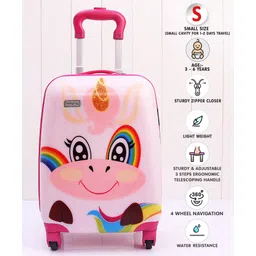 Babyhug Kid's Small 1 Day Trip Trolley Bag Unicorn Print - 18 Inches-picture-24