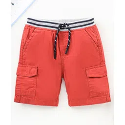 Babyhug Knee Length Cotton Shorts - Orange-picture-16