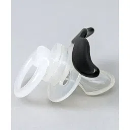 Babyhug Moustache Shaped Orthodontic Soother With Cover - Black image 3