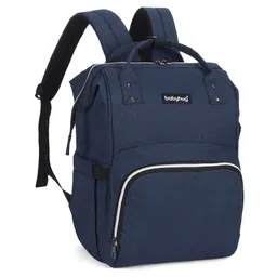 Babyhug Multipurpose Spacious Diaper Backpack - Navy Blue| Adjustable Shoulder Strap| Insulated Bottle Pouch| Smart Back Zipper| Wipes Dispenser| Wide Fish-mouth Opening| Attach to Trolley-picture-20
