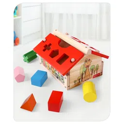 Babyhug My First Wooden Stacking Hut Shape Sorter - Multicolour-image-8