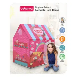 Babyhug Playtime Candy Shop Foldable Tent House - Pink-picture-15