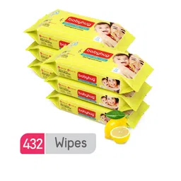 Babyhug Premium Baby Lemon Wipes - 72 Pieces (Pack of 6)-picture-17