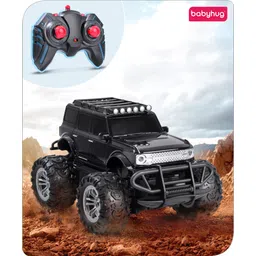 Babyhug Premium Off Roader Rechargeable Remote Control Truck With Normal & Turbo Speed & 4 Headlight Modes - Black-image-42