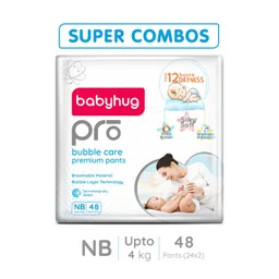 Babyhug Pro Bubble Care Premium Pant Style Diapers New Born Size Pack of 2 - 24 Pieces Each-picture-16