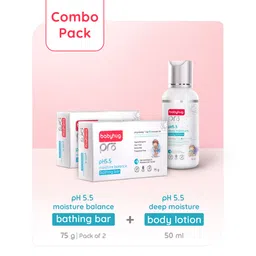 Babyhug Pro pH 55 Moisture Balance Bathing Bar - 75 gmx 2 & Babyhug Pro pH 55 Deep Moisture Lotion - 50 ml-picture-26