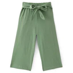 Babyhug Single Jersey Cotton Knit Full Length Culottes Solid Colour - Green-picture-27