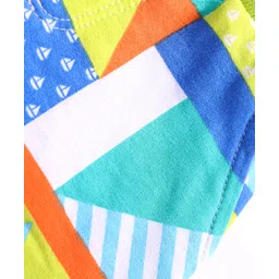 Babyhug Terry Knit Mid Thigh Shorts with Nautical Theme Print - White image 4