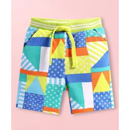 Babyhug Terry Knit Mid Thigh Shorts with Nautical Theme Print - White-picture-39