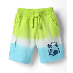 Babyhug Terry Knit Mid Thigh Shorts With Tropical Theme Print - Lime Green-picture-37