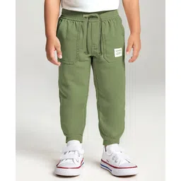 Babyhug Twill Woven Full Length Solid Coloured Trousers With Stretch - Light Green-picture-13