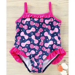 Babyhug V Cut Singlet Swimsuit Butterfly Print - Navy Blue-picture-22