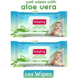 babyhug Wet Wipes with Aloe Vera - 72 Pieces (PACK OF 2)-picture-12
