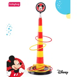 Babyhug Disney Mickey Hoopy Loopy Fun Stacking Ring Toss - Yellow & Red-image-10