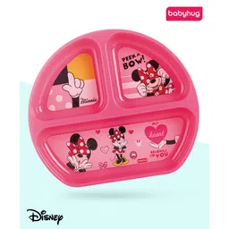Babyhug Disney Minnie Mouse 3 Section Plate - Pink-picture-19