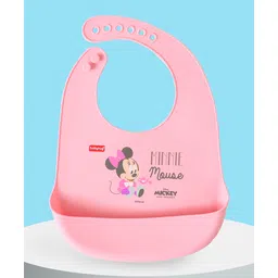 Babyhug Disney Minnie Mouse Silicone Bib - Pink-picture-10