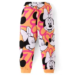 babyhug disney Babyhug Disney Single Jersey Knit Full Sleeves Night Suit With Minnie Mouse Graphics - Orange image 5