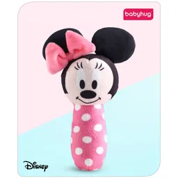 Babyhug Disney Soft Minnie Mouse Squeaker Baby Rattle - Pink-picture-24