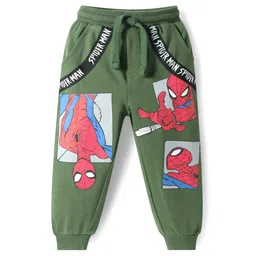 babyhug marvel Babyhug MarvelTerry Knit Full Length Lounge Pant with Spider Man Graphics and Tape Detailing - Green-picture-16