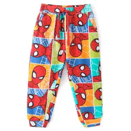 Babyhug Marvel Terry Knit Full Length Track Pant With Spider Man Print -Multicolour-picture-27