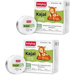 Babyhug Natural Kajal, 8g, Pack of 2, Super Stay Black Finish with Camphor, Cow Ghee and Tulsi-picture-49