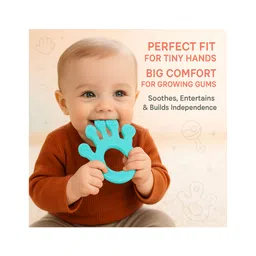 Babykins Palm Shaped Silicone Teether Blue-picture-20