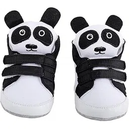 BabyMoo Panda Comfortable & Breathable Baby Booties|Cozy Fleece Infant All Seasons Footwear Black Casual Baby Boy and Baby Girl Booties Age 9-15 Months-picture-32